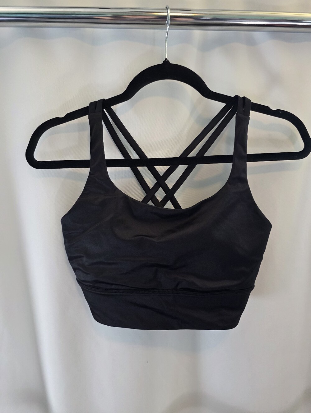 Lululemon Black Shine Energy Longline Bra